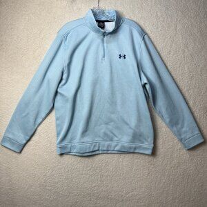 Under Armour Men's Golf UA Storm Sweater Fleece 1/4 Zip Pullover Aqua Size XL